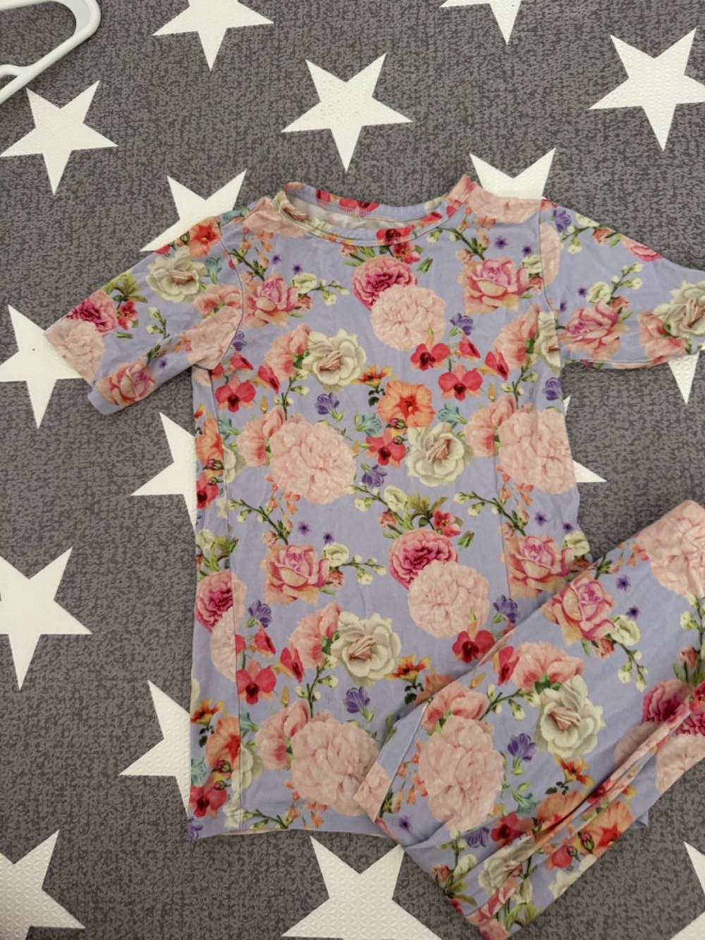 Posh Peanut Floral Lavender Kids Pajama Set